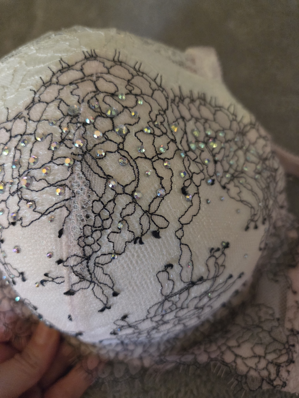 Victoria's Secret Pink Lace Embellished Balconette Bra
